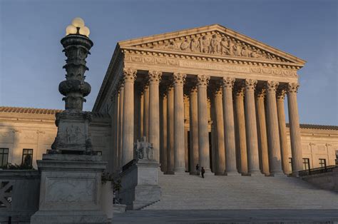The Supreme Court avoided disaster when a chunk of marble fell in a courtyard used by the justices